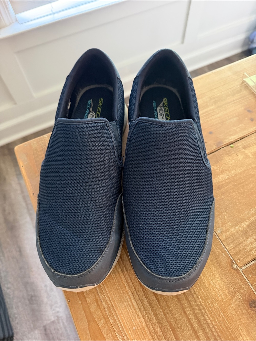 Skechers Navy Mesh Slip-On Casual Loafers Navy